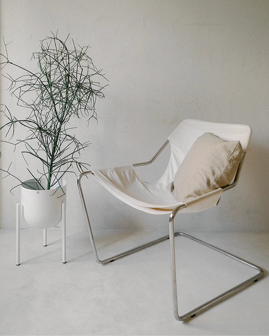 Conjunto - Suporte Rouxinol 25 baixo + Cachepô arredondado 25