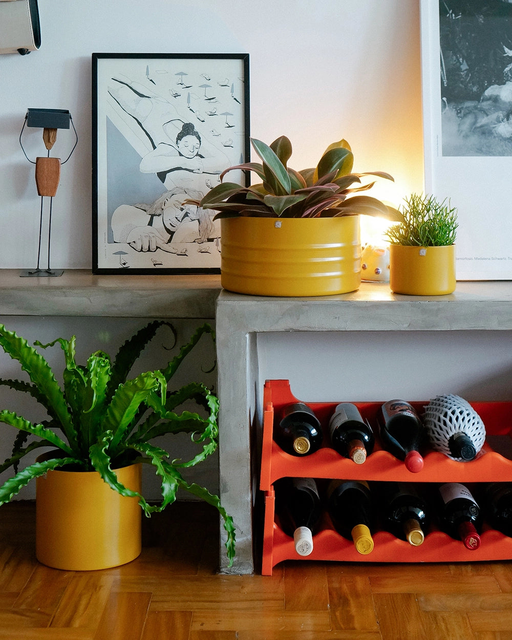 Cachepô alumínio cuia friso 25