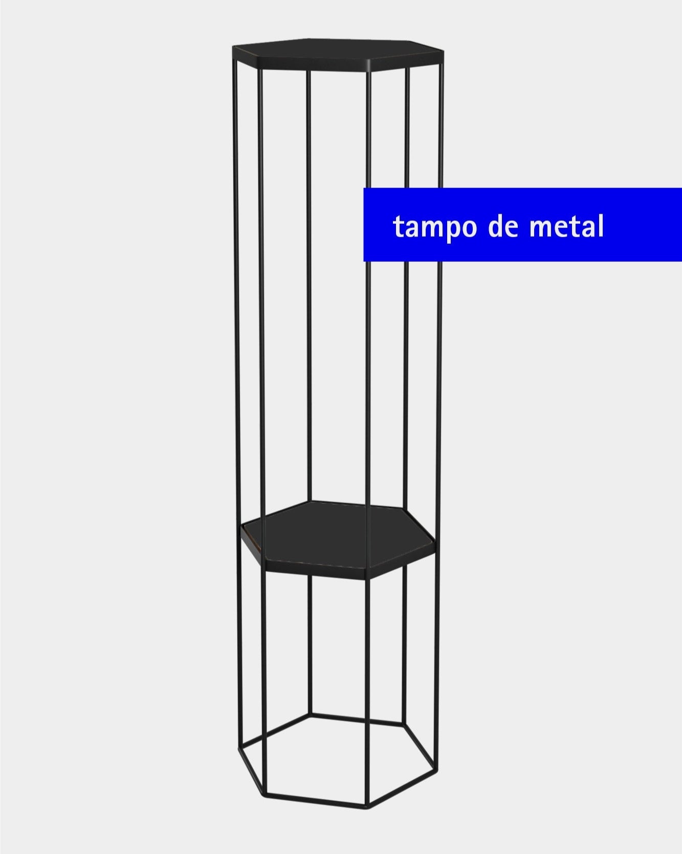 Suporte para plantas Garça 120 - Tampo metal